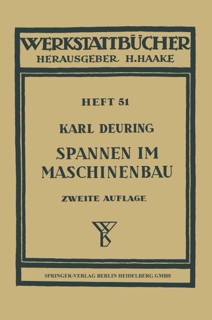 Spannen im Maschinenbau - K. Deuring