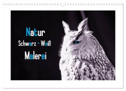 Natur schwarz - weiß Malerei (Wandkalender 2026 DIN A3 quer), CALVENDO Monatskalender - Tanja Riedel