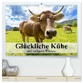 Glückliche Kühe auf saftigen Wiesen (hochwertiger Premium Wandkalender 2025 DIN A2 quer), Kunstdruck in Hochglanz - Elisabeth Stanzer