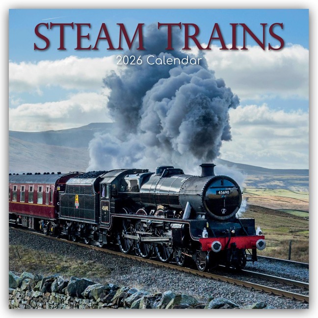 Steam Trains - Dampfeisenbahnen 2026 - 16-Monatskalender - Gifted Stationery Co. Ltd