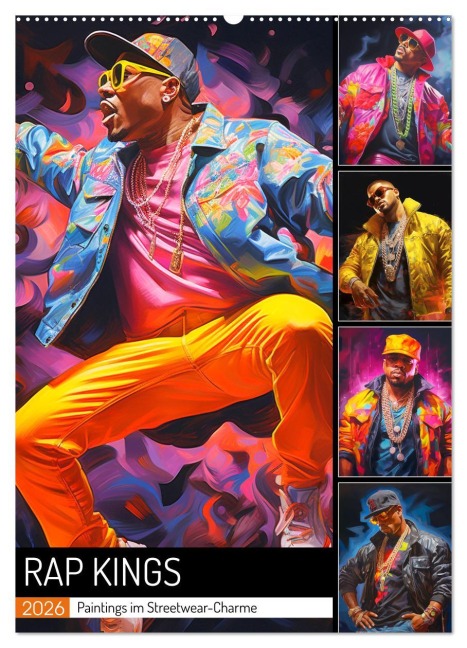 Rap Kings. Paintings im Streetwear-Charme (Wandkalender 2026 DIN A2 hoch), CALVENDO Monatskalender - Rose Hurley