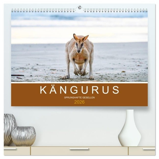 Kängurus, sprunghafte Gesellen (hochwertiger Premium Wandkalender 2026 DIN A2 quer), Kunstdruck in Hochglanz - Robert Styppa