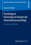 Cover-Bild zum Titel 'Psychological Ownership im Kontext der Unternehmensnachfolge' von 'Susanne Schübel'