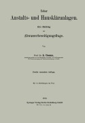 Cover-Bild zum Titel 'Ueber Anstalts- und Hauskläranlagen' von 'Karl Thumm'