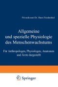 Cover-Bild zum Titel 'Allgemeine und spezielle Physiologie des Menschenwachstums' von 'Hans Friedenthal'