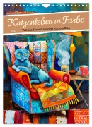 Cover-Bild zum Titel 'Katzenleben in Farbe - Witzige Szenen aus dem Katzenalltag (Wandkalender 2026 DIN A4 hoch), CALVENDO Monatskalender' von 'Anja Frost'