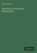 Cover-Bild zum Titel 'Ökonomie und Technik des Gedächtnisses' von 'Ernst Meumann'