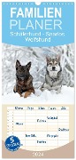 Familienplaner 2024 - Schäferhund - Saarlos Wolfshund mit 5 Spalten (Wandkalender, 21 x 45 cm) CALVENDO - Petra Schiller