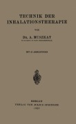 Cover-Bild zum Titel 'Technik der Inhalationstherapie' von 'A. Muszkat'