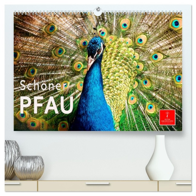 Schöner Pfau (hochwertiger Premium Wandkalender 2026 DIN A2 quer), Kunstdruck in Hochglanz - Peter Roder
