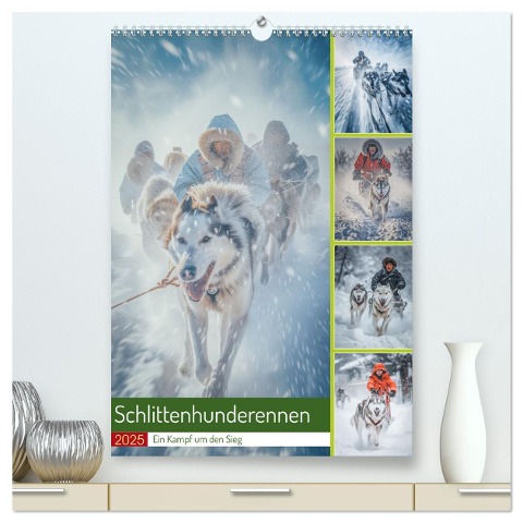 Schlittenhunderennen (hochwertiger Premium Wandkalender 2025 DIN A2 hoch), Kunstdruck in Hochglanz - Steffen Gierok-Latniak