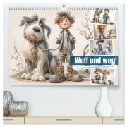 Cover-Bild zum Titel 'Wuff und weg! (hochwertiger Premium Wandkalender 2026 DIN A2 quer), Kunstdruck in Hochglanz' von 'Steffen Gierok-Latniak'