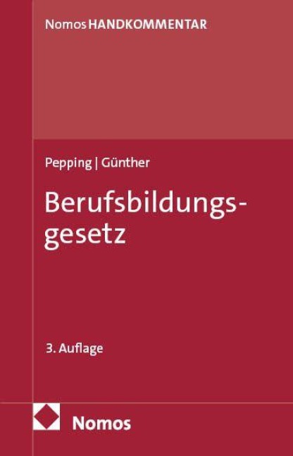 Berufsbildungsgesetz - Georg Pepping, Thomas Günther