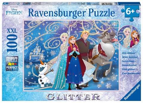 Disney Frozen: Glitzernder Schnee. Glitter Puzzle 100 Teile XLL - 