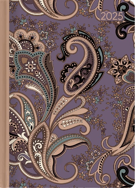 Lady Journal Paisley 2025 - Taschenkalender A6 (10,7x15,2 cm) - Weekly - 192 Seiten - Notiz-Buch - Termin-Planer - Alpha Edition - 