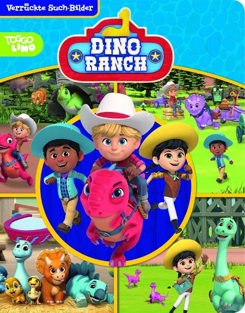 Dino Ranch - Verrückte Such-Bilder, groß - Wimmelbuch für Kinder ab 18 Monaten - Pappbilderbuch mit wattiertem Umschlag - 