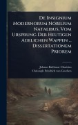 Cover-Bild zum Titel 'De Insignium Modernorum Nobilium Natalibus, Vom Ursprung Der Heutigen Adelichen Wappen ... Dissertationem Priorem' von 'Johann Balthasar Charisius'
