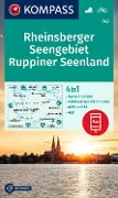 KOMPASS Wanderkarte 743 Rheinsberger Seengebiet, Ruppiner Seenland 1:50.000 - 