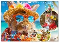 Kaninchen auf modischer Mission (Wandkalender 2025 DIN A4 quer), CALVENDO Monatskalender - Rose Hurley