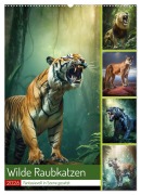 Cover-Bild zum Titel 'Wilde Raubkatzen (Wandkalender 2026 DIN A2 hoch), CALVENDO Monatskalender' von 'Steffen Gierok-Latniak'