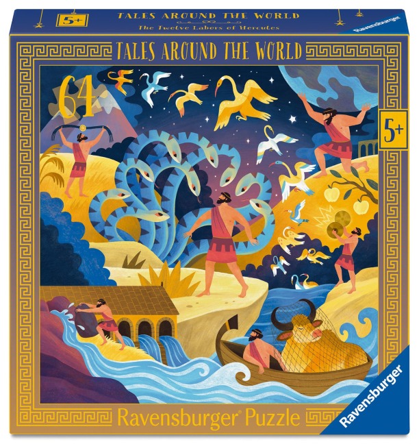 Kinderpuzzle 64 Teile - Die zwölf Werke des Herkules - 