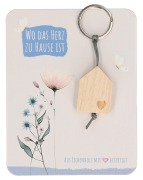 Cover-Bild zum Titel 'Butzon & Bercker Holz-Schlüsselanhänger 10,5 x 3 cm - aus unbehandeltem Eichenholz mit Herz-Lasergravur, graues Lederband, Lieferung auf Backcard mit warmer Botschaft' von ''