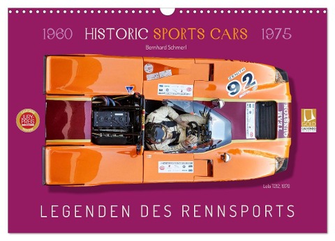 Legenden des Rennsports Historic Sports Cars 1960-1975 (Wandkalender 2025 DIN A3 quer), CALVENDO Monatskalender - Bernhard Schmerl