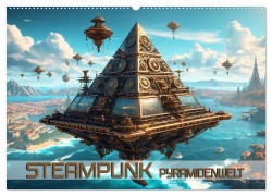Cover-Bild zum Titel 'Steampunk Pyramidenwelt (Wandkalender 2026 DIN A2 quer), CALVENDO Monatskalender' von 'Renate Utz'