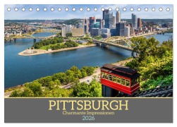 Cover-Bild zum Titel 'PITTSBURGH Charmante Impressionen (Tischkalender 2026 DIN A5 quer), CALVENDO Monatskalender' von 'Melanie Viola'