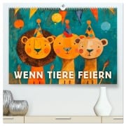 Cover-Bild zum Titel 'Wenn Tiere feiern (hochwertiger Premium Wandkalender 2026 DIN A2 quer), Kunstdruck in Hochglanz' von 'Erich Krätschmer'
