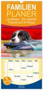 Cover-Bild zum Titel 'Familienplaner 2026 - Landseer - Ein starker Freund auf 4 Pfoten mit 5 Spalten (Wandkalender, 21 x 45 cm) CALVENDO' von 'Sigrid Starick'