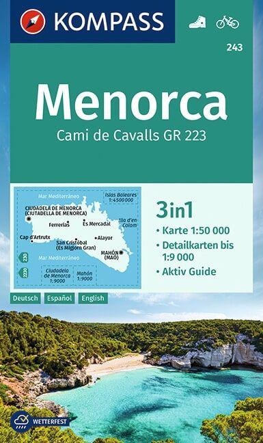 KOMPASS Wanderkarte 243 Menorca 1:50.000 - 
