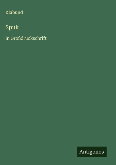 Spuk - Klabund