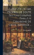 Cover-Bild zum Titel 'Tables Des Noms Propres De Toute Nature Compris Dans Les Chansons De Geste Imprimée ...' von 'Ernest Langlois'