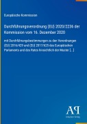 Cover-Bild zum Titel 'Durchführungsverordnung (EU) 2020/2236 der Kommission vom 16. Dezember 2020' von 'Europäische Kommission'