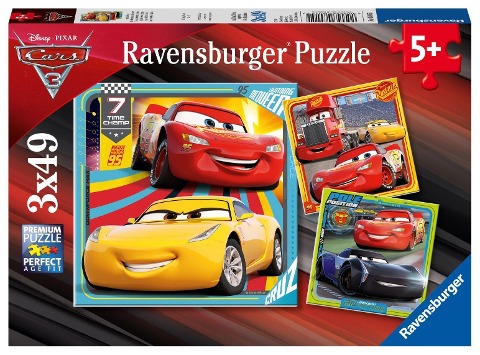 Disney Cars: Bunte Flitzer. Puzzle 3 x 49 Teile - 