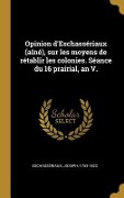Cover-Bild zum Titel 'Opinion d'Eschassériaux (aîné), sur les moyens de rétablir les colonies. Séance du 16 prairial, an V.' von 'Joseph Eschassériaux'