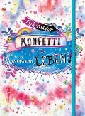 Cover-Bild zum Titel 'Für mehr Konfetti in meinem Leben! (Notizbuch No. 1 Emma Flint). DIN A5 punktkariert mit farbiger Einstecktasche, Lesebändchen und Verschlussgummi' von 'Emma Flint'