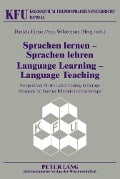 Cover-Bild zum Titel 'Sprachen lernen - Sprachen lehren- Language Learning - Language Teaching' von ''