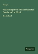 Cover-Bild zum Titel 'Mittheilungen der Naturforschenden Gesellschaft in Zürich' von 'Anonym'