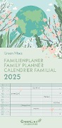 GreenLine Green Vibes 2025 Familienplaner - Familien-Kalender - Kinder-Kalender 22x45 - 