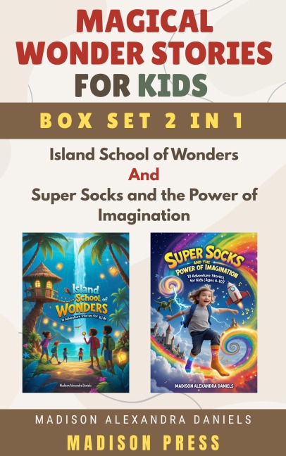 Magical Wonder Stories for Kids Box Set 2 in 1 Island School of Wonders And Super Socks and the Power of Imagination - Madison Alexandra Daniels