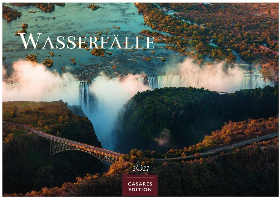 Wasserfälle Kalender 2027 - Wandkalender | Fotokalender Naturkalender 35x50cm Großformat - Inspirierende Wasserfall-Fotografien für das ganze Jahr. - 