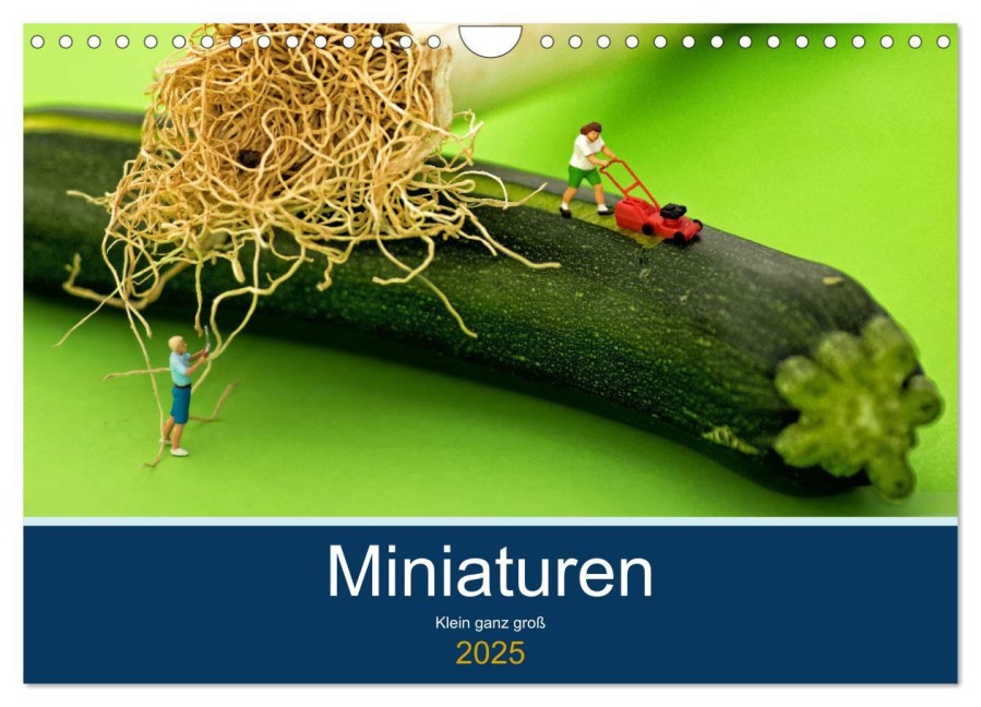 Miniaturen - Klein ganz groß (Wandkalender 2025 DIN A4 quer), CALVENDO Monatskalender - Ute Jackisch