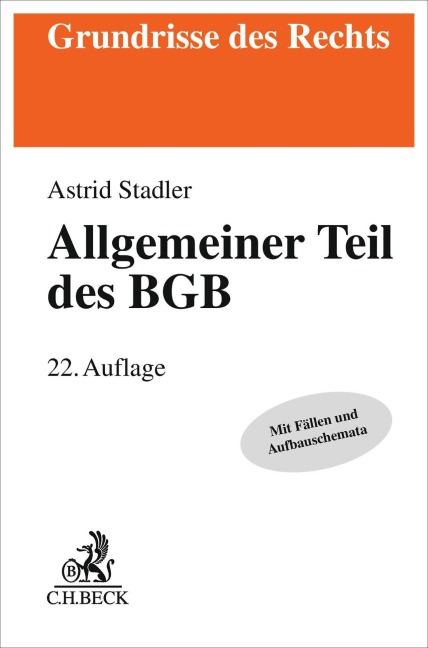 Allgemeiner Teil des BGB - Bernd Rüthers, Astrid Stadler