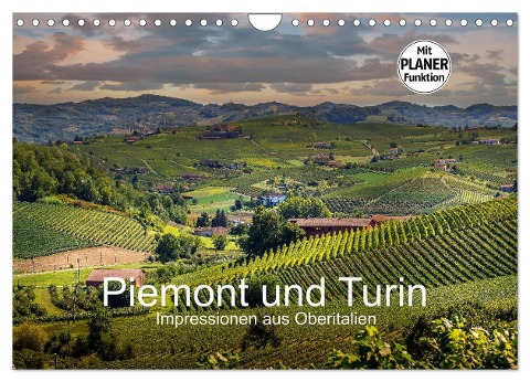 Piemont und Turin (Wandkalender 2025 DIN A4 quer), CALVENDO Monatskalender - Michael Fahrenbach