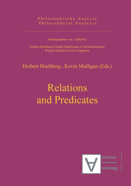 Relations and Predicates - Kevin Mulligan, Herbert Hochberg