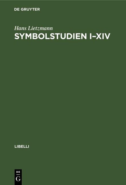 Symbolstudien I-XIV - Hans Lietzmann