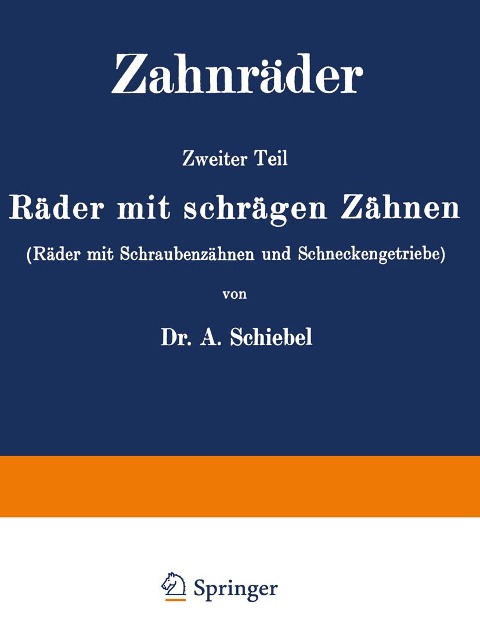 Zahnräder - A. Schiebel