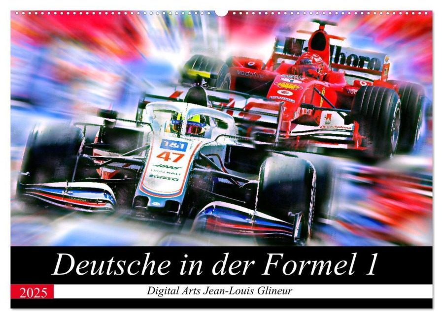 Deutsche in der Formel 1 (Wandkalender 2025 DIN A2 quer), CALVENDO Monatskalender - Jean-Louis Glineur
